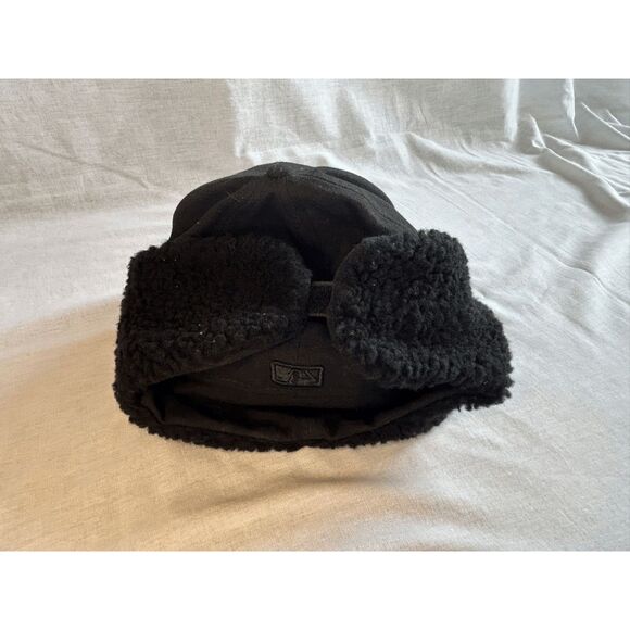 Atlanta Braves New Era Black Cap, Dogear, 7 & 3/8, Fuzzy, 59Fifty, NWT, Warm - Picture 4 of 7